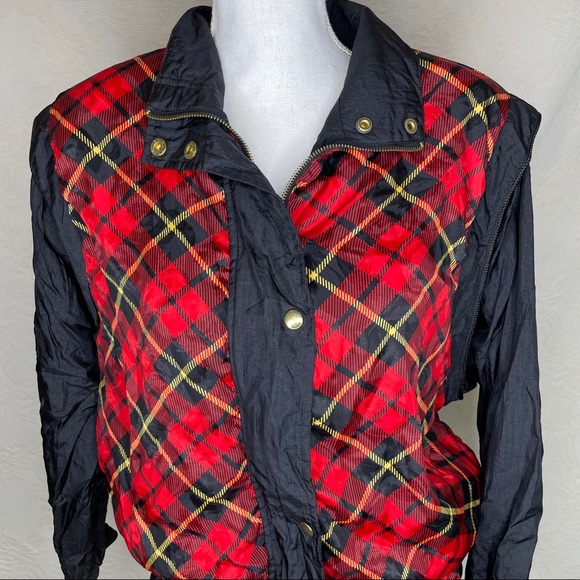 LAVON by CHEERFUL CORP VTG Plaid Wind Jacket - Picture 2 of 12